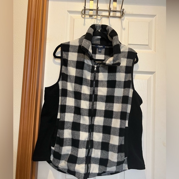 Chaps buffalo plaid fleece vest - Picture 1 of 2